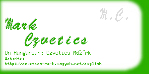 mark czvetics business card